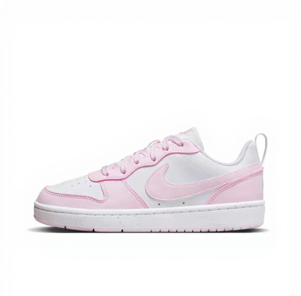【Custom Sneakers】 Nike Court Borough Low "Sweetie Paws" - Dream-Touch Suede Low-Top Lifestyle Shoes in Candyfloss Pink / Frosted Blueberry