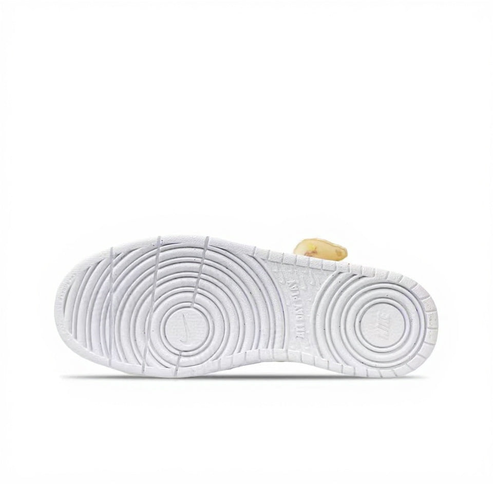 【Custom Sneakers】 Nike Court Borough Low GS "Butter Cub" - Vintage Sweetcore Low-Top Skate Shoes Youth Buttercream