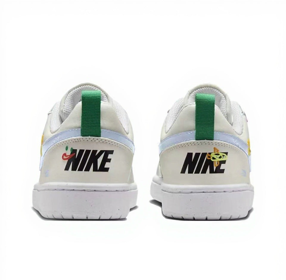 【Custom Sneakers】 Nike Court Borough Low GS "Azure Cloud Sail" - Dopamine Breeze Low-Top Kids Skate Shoes Youth Cyclamen Blue with AquaCloud™ Grip
