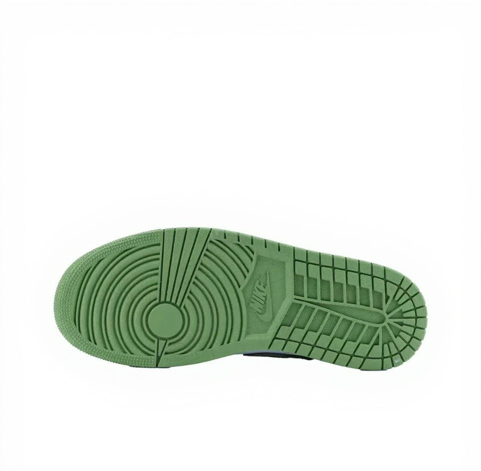 【Custom Sneakers】 Jordan Air Jordan 1 Low OG "Jade Dynasty" - Neo-Chinese Ink Wash & Graffiti Low-Top Retro Sneakers Unisex Bamboo Green with SplatterGrip™ Tech