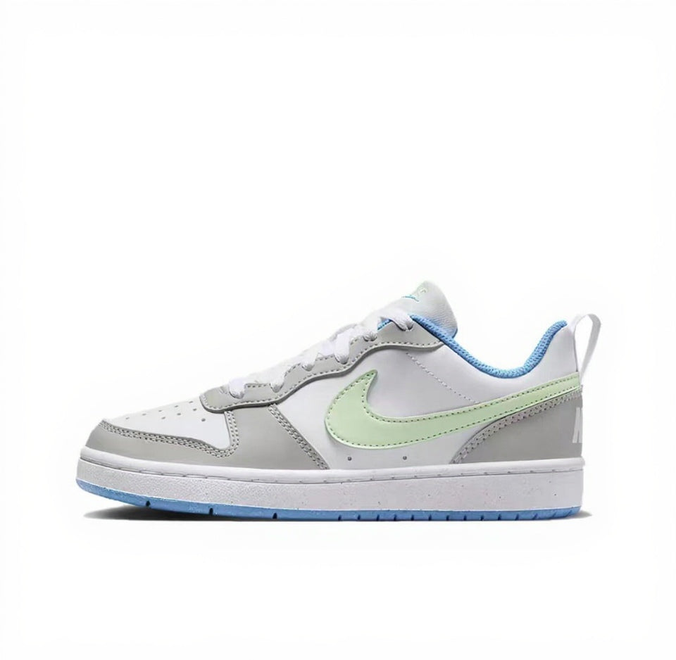 【Custom Sneakers】 Nike Court Borough Low GS "Frosty Coconut Milk" - KittenCore Chill Low-Top Skate Shoes Youth Coconut Pink / Frosted Aqua with PawGrip™ & IceFlow™ Tech