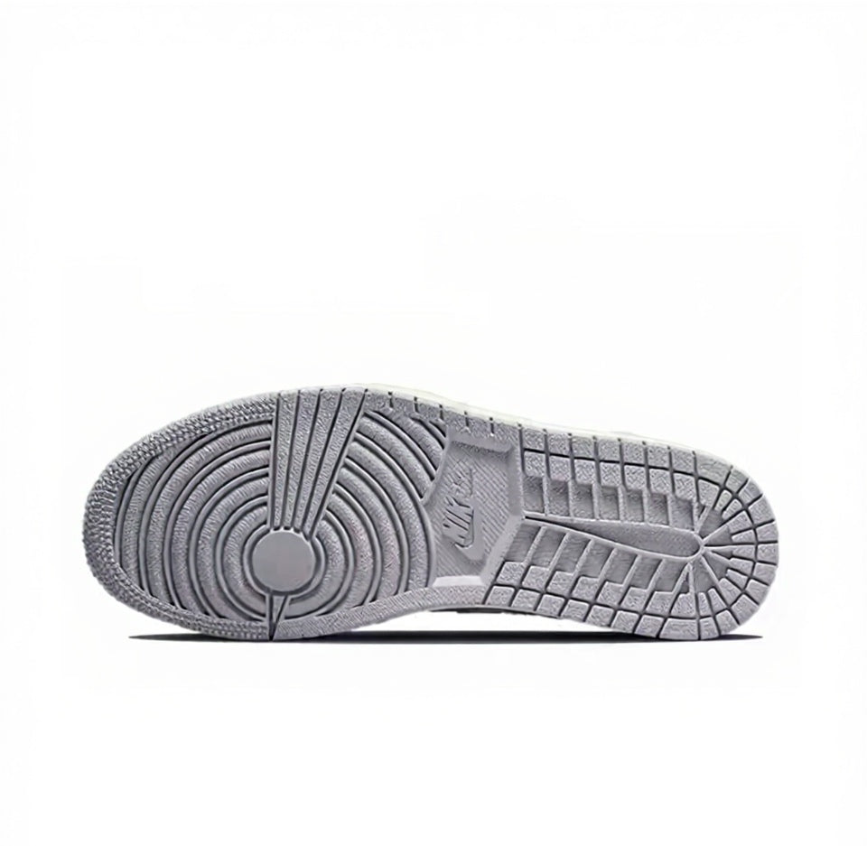 【Custom Sneakers】Jordan Air Jordan 1 Mid Leather Lavender Planet Futuristic Graffiti Special Packaging Box Minimalist Slip-Resistant Wear-Resistant High-Top Retro Basketball Shoes Men's Purple/Grey